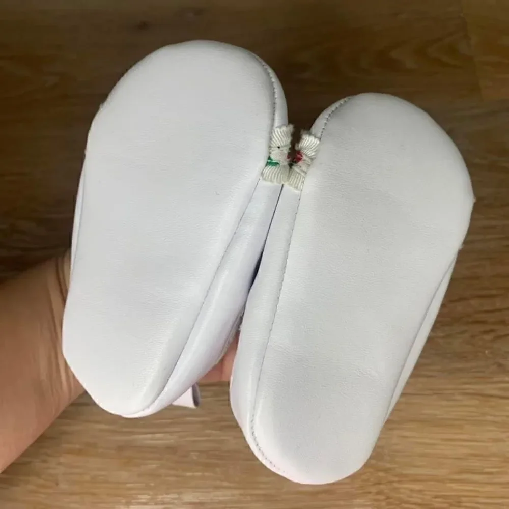 Koala Kids Baby Girl Size 2 White Strawberry Print Shoes